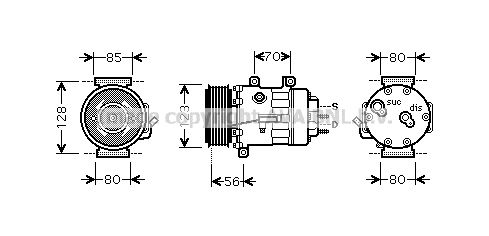 AVA QUALITY COOLING Kompressor,kliimaseade PEK307